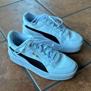 Puma Classic White and Black Sneakers